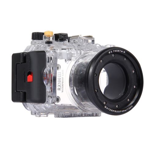 Whitebla®PULUZ 40m sous-marine piscine plongée sous-marine étui pour appareil photo étanche pour Sony RX100 III W200