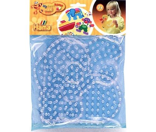 Hama - 8253 - loisirs creatifs - perles - plaques voiture et coeur maxi