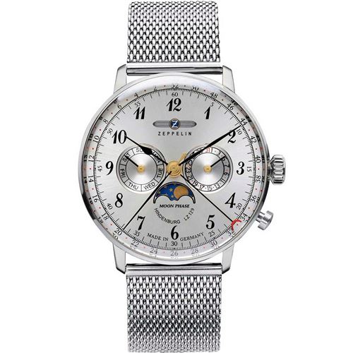 Zeppelin Montre Homme 7036M-1 Argent, Blanc