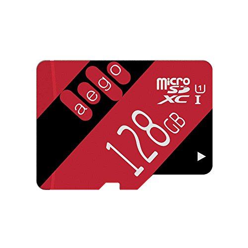 AEGO Carte mémoire Micro SD 128 Go de Classe 10 Carte mémoire MicroSDXC UHS-1 avec Adaptateur Gratuit pour tablettes/Dash Cam/Drones