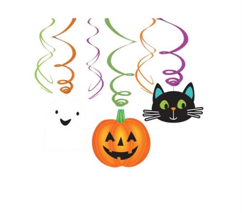Amscan décoration de fête tourbillonnante Halloween Friends 45/60 cm 6-pièces