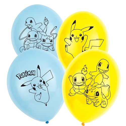 6 ballons latex pokemon