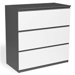 Idmarket COMMODE 3 TIROIRS EDHEN 80CM - Commode & chiffonnier - Rue du Commerce