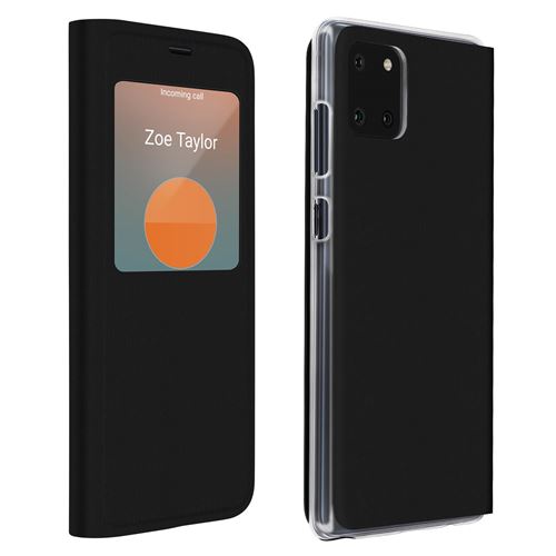 Housse pour Samsung Galaxy Note 10 Lite avec Fenêtre d'affichage Noir