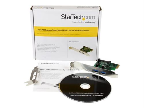 Tarjeta de Red Startech PEXUSB3S24 PCI Express 5 Gbit/s 2x USB 3.2 Gen 1 UASP SATA - Image 4