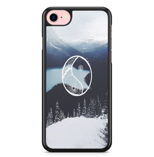 Coque Fifrelin pour iPhone 7 PLUS et iPhone 8 PLUS Yin Yang Paysage Neige Montagnes