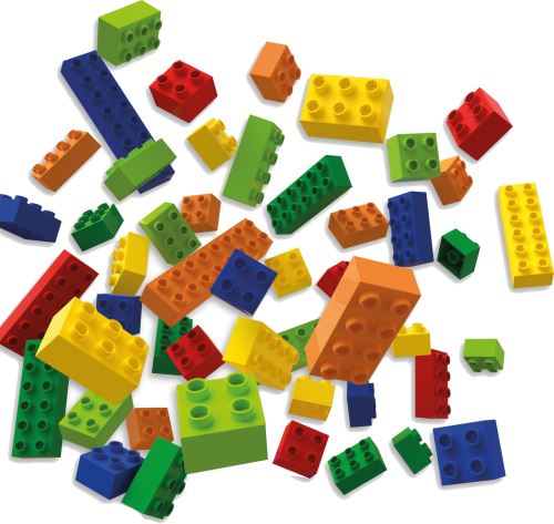Hubelino - Knikkerbaan - Gekleurde blokken - 102dlg.