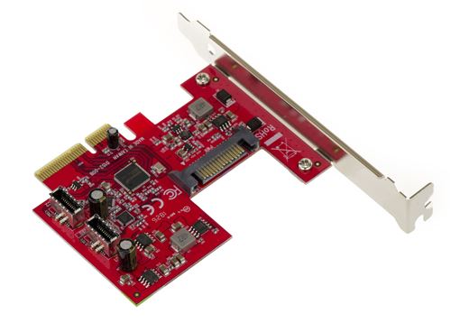 Carte PCIe 2 ports USB 3.1 internes 20 points clé A Gamme Professionnelle