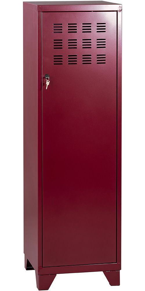 Pierre Henry - Armoire de rangement métal 1 porte Rouge rubis nacré