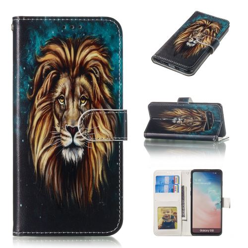 Etui en PU lion pour votre Samsung Galaxy S10