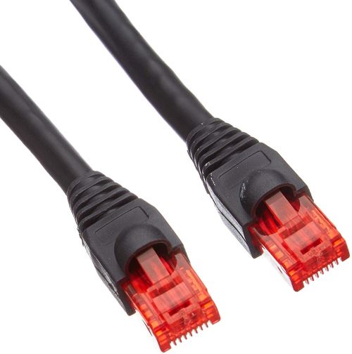Wentronic 55439 Goobay Cat 6 Câble Patch extérieur en polyéthylène UTP, Noir 75 m