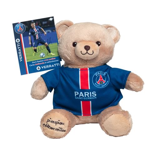 Peluche PSG Ours Gaston 20 cm PSG Verratti Accessoire poupee Achat prix fnac