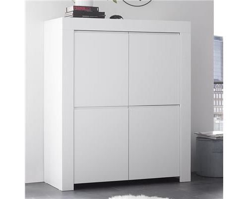 Argentier 110 cm design blanc laqué AGATHE