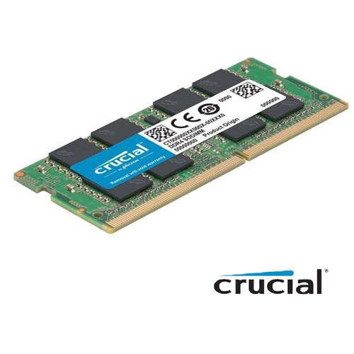 Cruciale CT8G4SFS8266 8Gb (DDR4, 2666 MT/s, PC4-21300, SR x8, SODIMM, 260-pin) geheugen.
