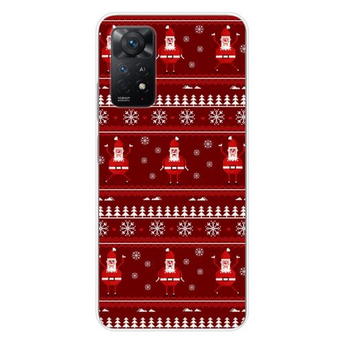 Coque en silicone imprimée compatible Xiaomi Redmi Note 11 Pro Plus 5G NO Pull de Noël Santa