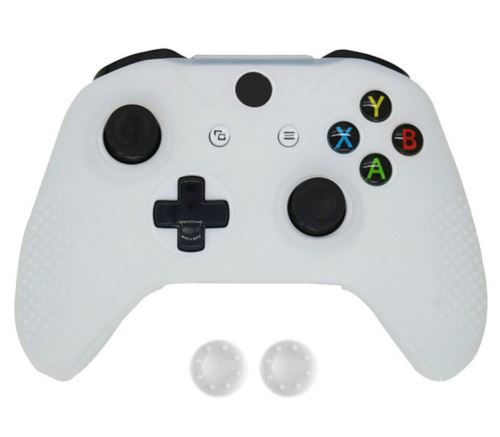 Oem Blanc Coque De Protection En Silicone Avec 2 Caps Pour Manette Xbox One Slim