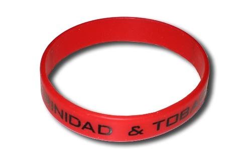 Supportershop Trinidad et Tobago Bracelet silicone Football, Rouge, FR : Taille Unique