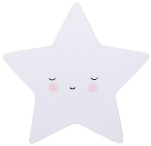 A Little Lovely Company veilleuse Star junior 14,3 cm PVC blanc