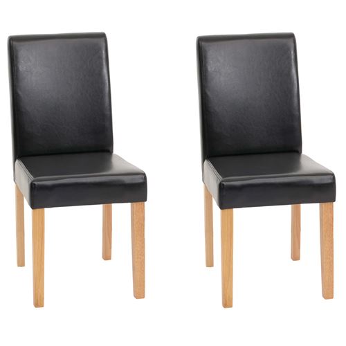 Mendler - Chaise - Bois - Noir - 90 cm - Lot de 2 - Image 3