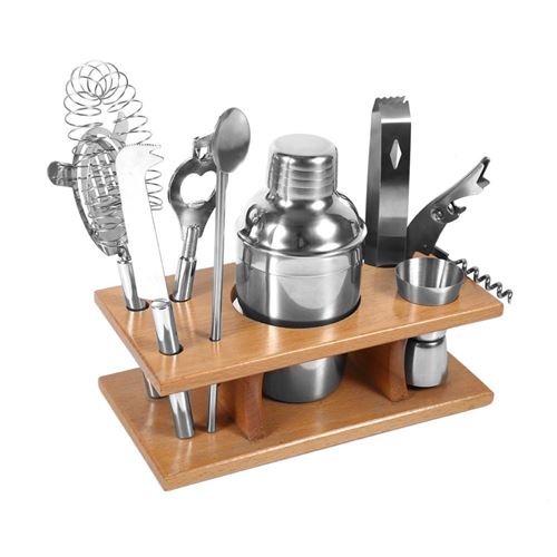 Shaker Cocktail 8 Pièces Kit de Cocktail en Acier Inoxidable Professionnel Bar Shaker Cocktail 350ml