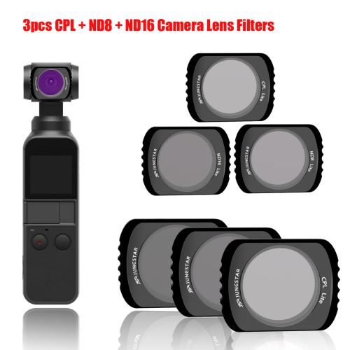 3PC CPL + ND8 + Filtres ND16 Camera Lens pour Pocket DJI OSMO