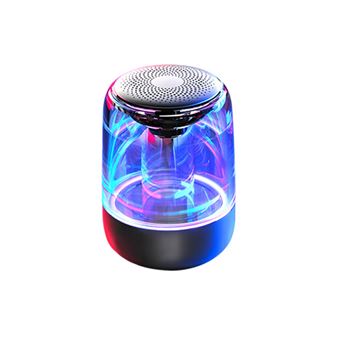 Enceinte bluetooth S7 Plus, Avec des lumières LED colorées et rythmées - noir - 1