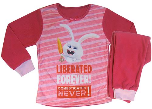The Secret Life of Pets pyjama polaire fille rose foncé
