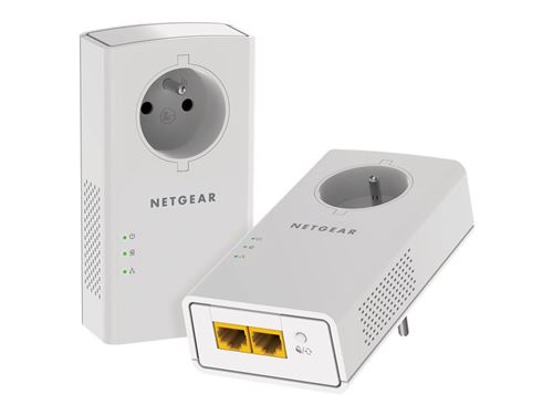 Kit de 2 CPL 2000Mbps avec 2 ports RJ45 Gigabit et reprise d'alimentation NETGEAR - PLP2000