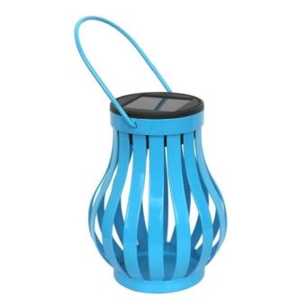 Galix Lampe De Table Solaire Vase En Metal Bleu Luminaires