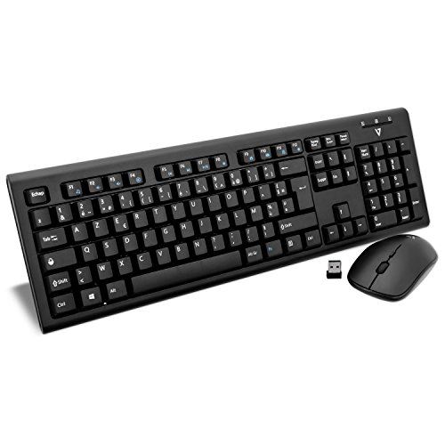 v7 ensemble clavier et souris sans fil – fr noir