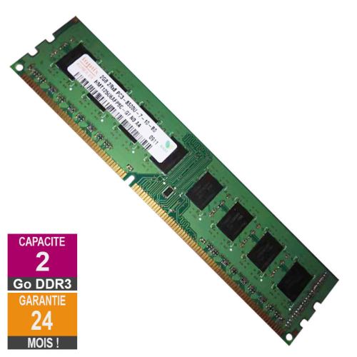 Barrette Mémoire 2Go Ram Ddr3 Hynix Hmt125U6Afp8C-G7 Pc3-8500U 1066Mhz 2Rx8