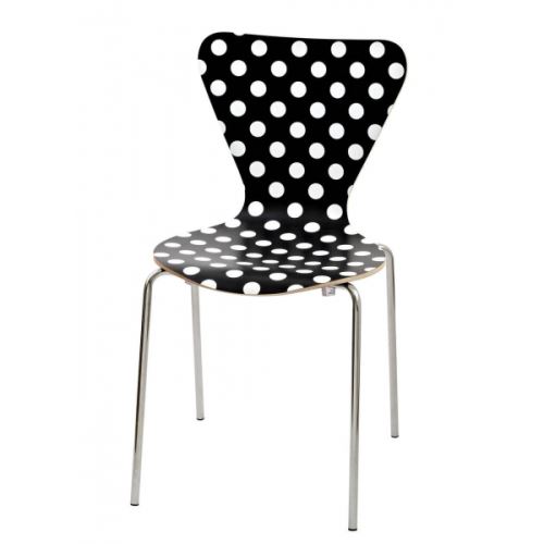 Chaise design a Pois blancs ou noirs