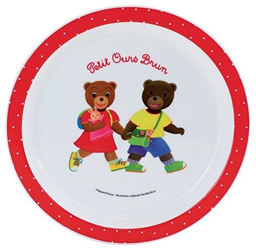 Petit ours brun assiette micro-ondable fun house 5441