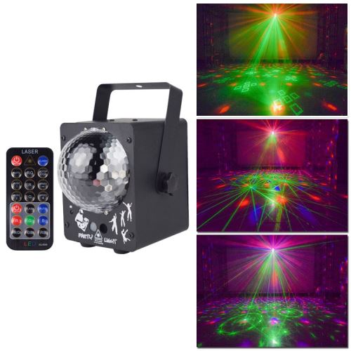 La partie de projecteur de lumière laser de disco allume l'effet d'éclairage de DJ à la maison