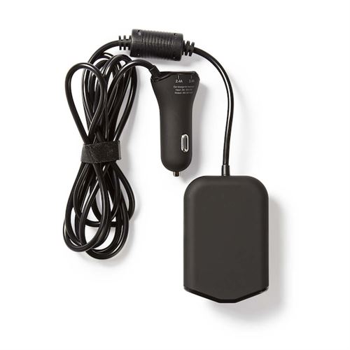 Chargeur Allume-cigare de voiture 48 W / 4X USB / 7A / Noir