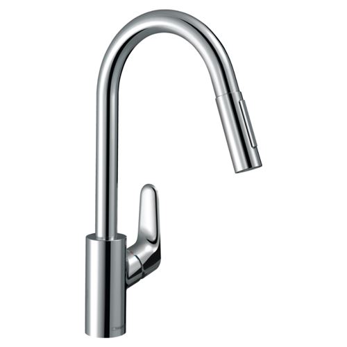 Hansgrohe Chromé Robinet De Cuisine Avec Douchette Focus M41 240 2 Jets