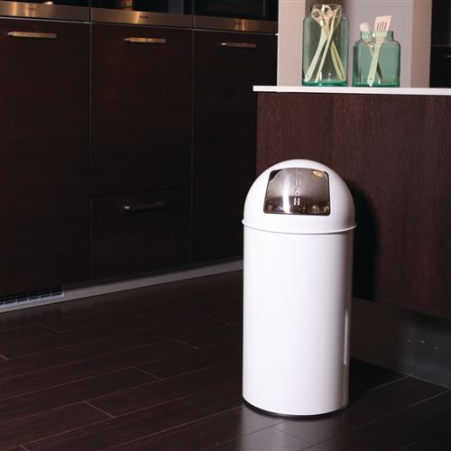 EKO Poubelle 40 L Blanc Récipient à Déchets Ordures Conteneur de Recyclage