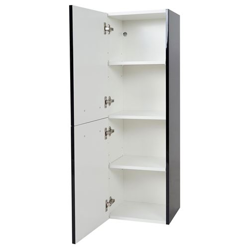 Armoire Suspendue Hwc C11 Meuble De Salle De Bains Brillant 110x35cm Noir Achat Prix Fnac