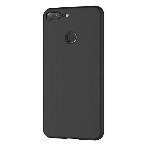 AICEK Coque Honor 9 Lite, Noir Silicone Coque pour Huawei Honor 9 Lite Housse Honor 9 Lite Noir Silicone Etui Case (5,65 Pouces)