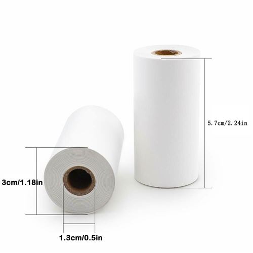 Papier d'impression GENERIQUE 3pcs blanc 57x30mm autocollant de papier  d'impression thermique pour imprimante thermique de téléphone_w62357