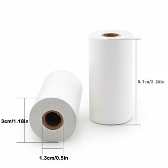 Generic Papier Thermique Imprimante De Caisse 57 X 40 X 12 Mm - Lot De 10 -  Blanc - Prix pas cher