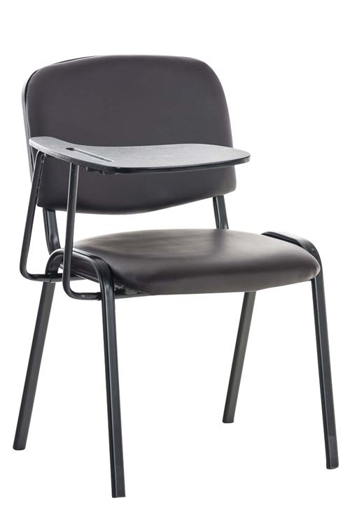 Chaise Ken en similicuir avec tablette rabattable , Marron
