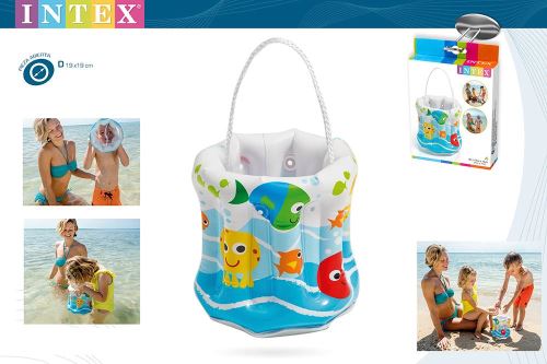 Seau plage gonflable 19x19 cm
