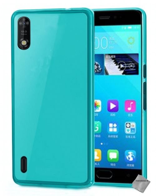 Housse etui coque pochette silicone gel fine pour Altice S42 avec film ecran - BLEU