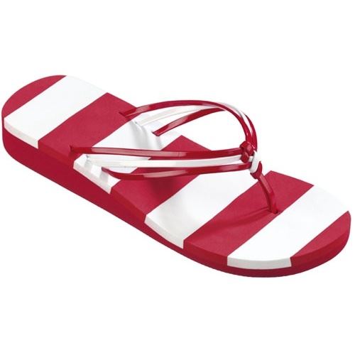 tongs dames rouge/blanc taille 41