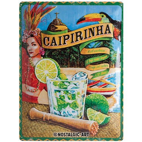 Nostalgic-Art 23227 Open Bar Caipirinha, tôle, métal, multicolore, 30 x 40 x 0,2 cm
