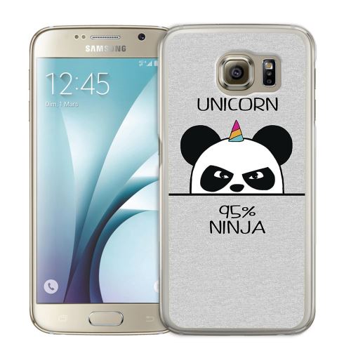 Coque pour Samsung Galaxy S6 Edge unicorn ninja panda licorne