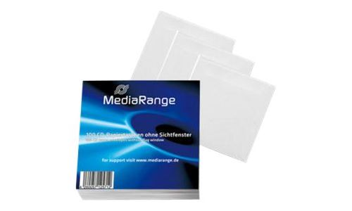 MediaRange - CD/DVD-hoes -capaciteit: 1 CD/DVD - wit (pak van 100)