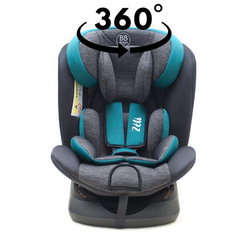 ZELI Siège-auto 360° Isofix 0-36 kg Groupe 0+/1/2/3 Vert sans canopy
