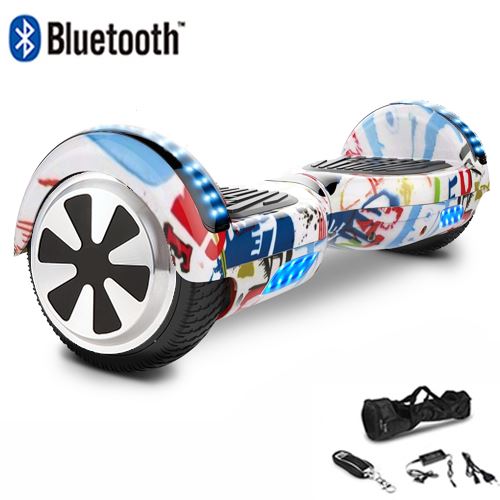 6.5 Pouces Hoverboard Bluetooth Puissance 700W -sac de transport et télécommande offerts - Graffiti